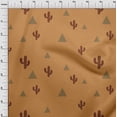 thumbnail image 4 of oneOone Rayon Brown Fabric Plant Cactus With Geometric Craft Projects Decor Fabric Printed By The Yard 56 Inch Wide, 4 of 4