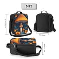 thumbnail image 2 of Fotbe Vintage Blue Leaf Mushroom Lonchera Bolsa de Almuerzo para Hombres y Mujeres, Lonchera de Gran Capacidad, Bolsa de Almuerzo Reutilizable, Bolsa Térmica Aislante, 2 of 7