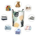 thumbnail image 4 of ZICANCN Laundry Basket Organizer, Tropical Pineapple Colorful Print Collapsible Hamper for Bathroom Bedroom Laundry Room, Small Size, 4 of 7