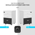 thumbnail image 3 of TFixol Intelligent Drawer Fingerprint Lock Desk Drawer Anti-theft Fingerprint Lock File Drawer Cabinet Fingerprint Lock Right Black BP01, 3 of 6