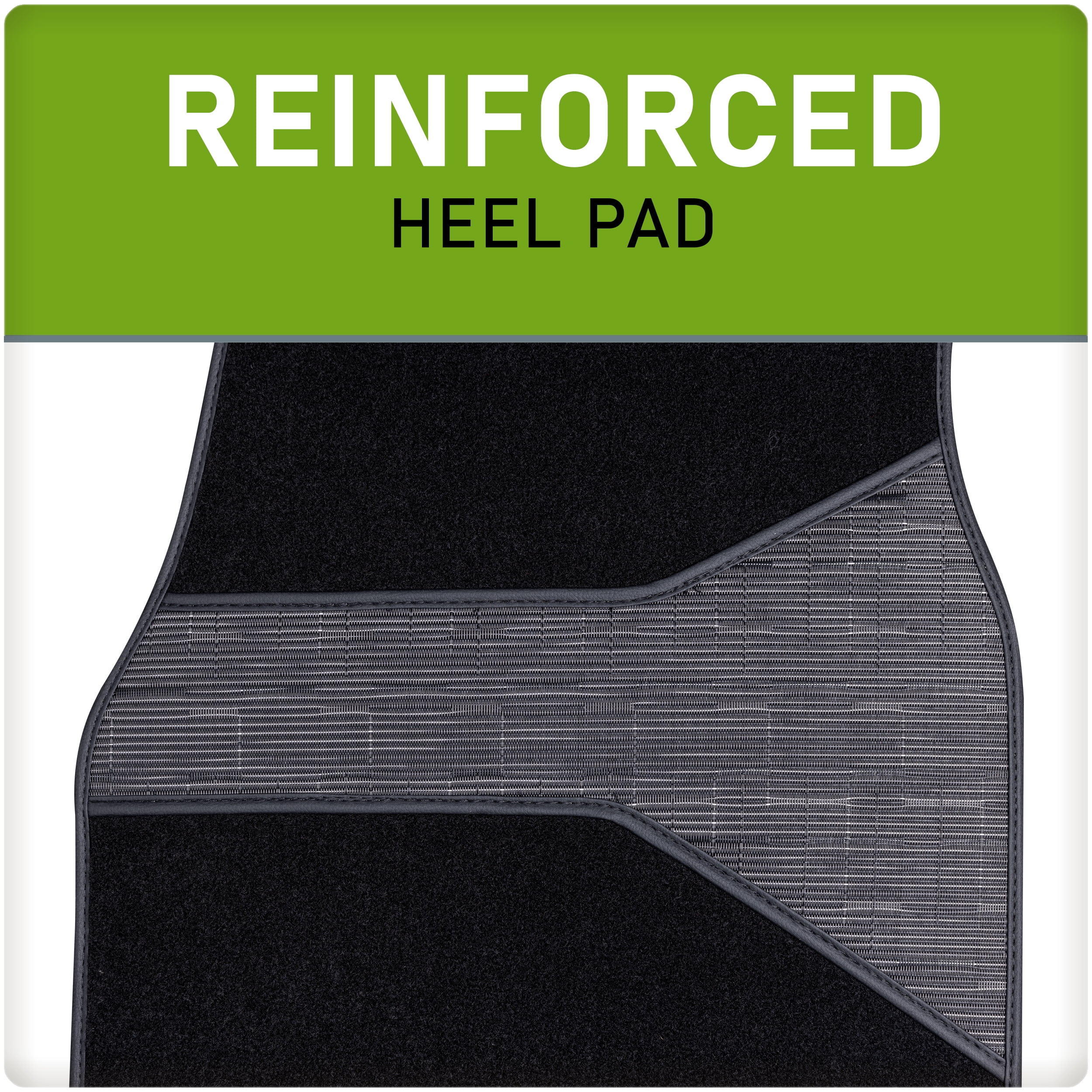 Auto Drive 4-Piece Black Repreve Carpet Floor Mats