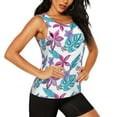 thumbnail image 2 of Vsdgher Hawaiian Style Print Tank Top Sports Vest Bra for Women Sports ,Performance Stretchy Quick Dry Sports Workout Running Top Vest with Removable Pads, 2 of 8