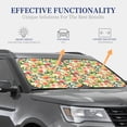 thumbnail image 3 of Kdxio Fruits Peach1 Print 2-Piece Sun Shade Front Windshield - Foldable Car Front Window Sunshades for Most Sedans SUV Truck, 3 of 6
