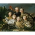 thumbnail image 2 of Johan Pasch 14x12 Black Ornate Wood Framed Double Matted Museum Art Print Titled: The Hen Picture (1747), 2 of 5