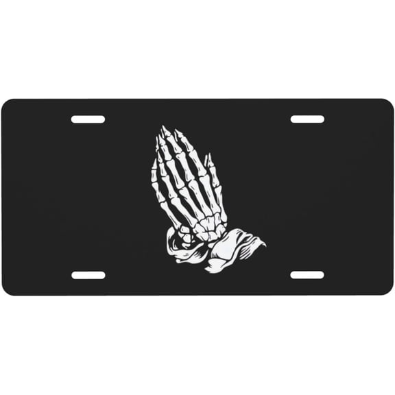 Galaxy Forest Half Moon License Plate, Decorative Car Front License Plate, Aluminum Novelty License Plates Vanity Tag Metal Car Plate for Women Men 6 X 12 Inch（4 Holes）