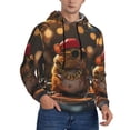 thumbnail image 2 of Fotbe Men's Hoodie with Hip-Hop Guinea Pig. Pattern - Kangaroo Pocket Pullover Hooded Sweatshirt, Perfect for Daily Wear, Travel, and Home-Medium, 2 of 7