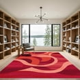 thumbnail image 2 of ODIKA 3'x5' Machine Washable Non-Slip Area Rug, Groovy Orange High Traffic Rug with Pad, Orange, 1060543, 2 of 8