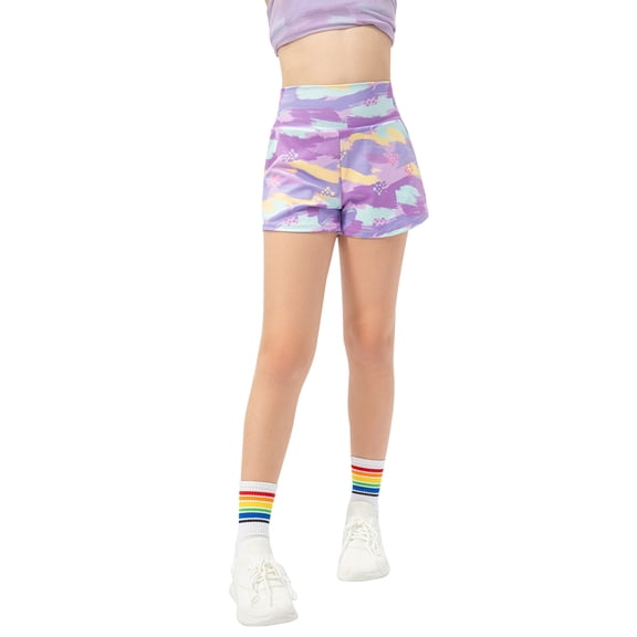 Girls Athletic Shorts Running Active Yoga Dance Sports Shorts 5-12Y