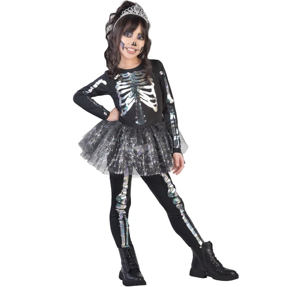 Skelerina Halloween Costume for Children, Girl's Size S (6/6x), by Way to Celebrate