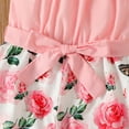thumbnail image 2 of PatPat Girl Floral Print Jumpsuit Splice Flounce Belted Off Shoulder Pant Size 4T-12T, 2 of 6