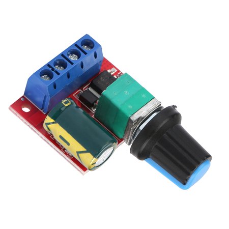 PWM DC Motor Speed Controller, 5V-28V 5A Reverse Polarity Protection DC ...