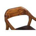 thumbnail image 6 of Boraam Rasmus Faux Leather Seat Rubberwood Counter Stool with Chestnut Wire-Brush Finish, 6 of 7