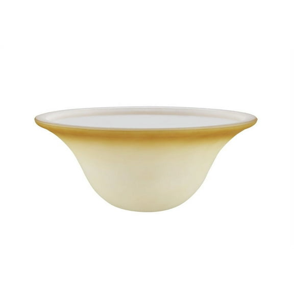 Aspen Creative 23505-11 Amber Glass Shade for Medium Base Socket Torchiere Lamp, Swag Lamp ,Pendant, Island Fixture.9-5/8" Diameter x 4-1/8" Height.