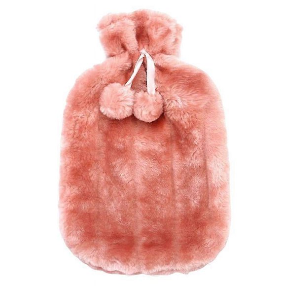 2L Removable Hot Water Bottle Bag Plush Cover Protective Case Heat Preservation