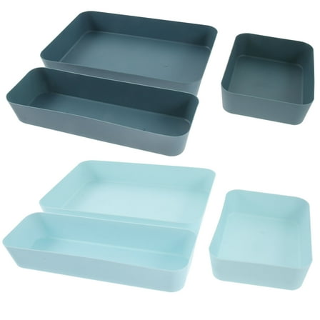 Milisten Storage Box Plastic for Kitchen 6Pcs 10.4x3.3x1.8in