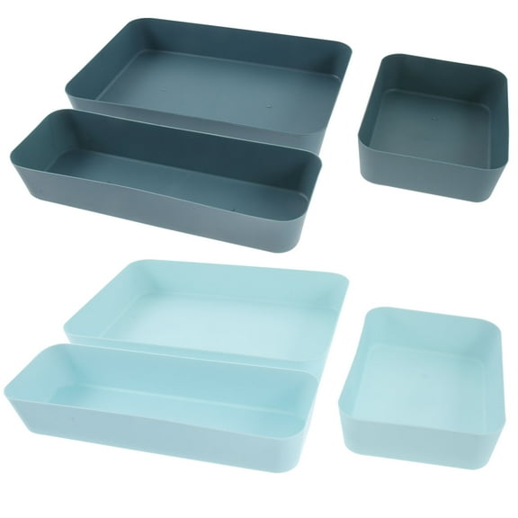 Milisten Storage Box Plastic for Kitchen 6Pcs 10.4x3.3x1.8in
