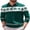 Christmas Green & White, variant on COOFANDY Long Sleeve Polo Shirts for Men Knit Polo Sweater Lightweight Ribbed Pullover Sweater