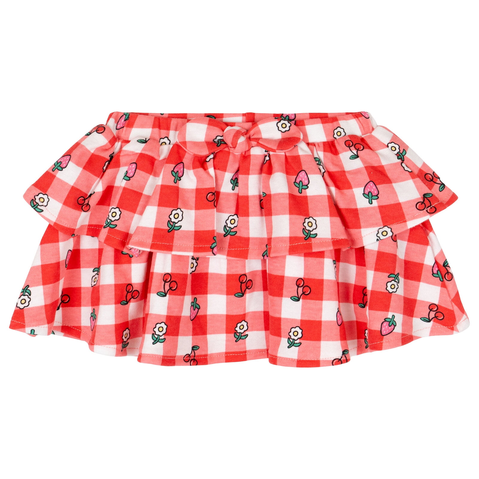 Disney Minnie Mouse Bodysuit, Ruffle Skirt and Headband 3 Piece Outfit Set Gingham Newborn to Infant