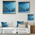 thumbnail image 4 of Designart "Zen In Minimalism: Blue Linear Order" Minimalism Floater Framed Wall Art Prints, 4 of 5