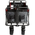 thumbnail image 3 of MacSports TG Chariot Pliant d'Extérieur Robuste Pliable Équipement de Camping Panier d'Épicerie Chariot Utilitaire Portable Léger Chariot à Roulettes Réglable Chariot de Sport Tout-Terrain Chariot de Plage avec Filet de Chargement, 3 of 3