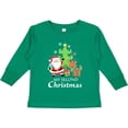 thumbnail image 3 of Inktastic My 2nd Christmas with Santa Reindeer and Tree Boys or Girls Long Sleeve Toddler T-Shirt, 3 of 5