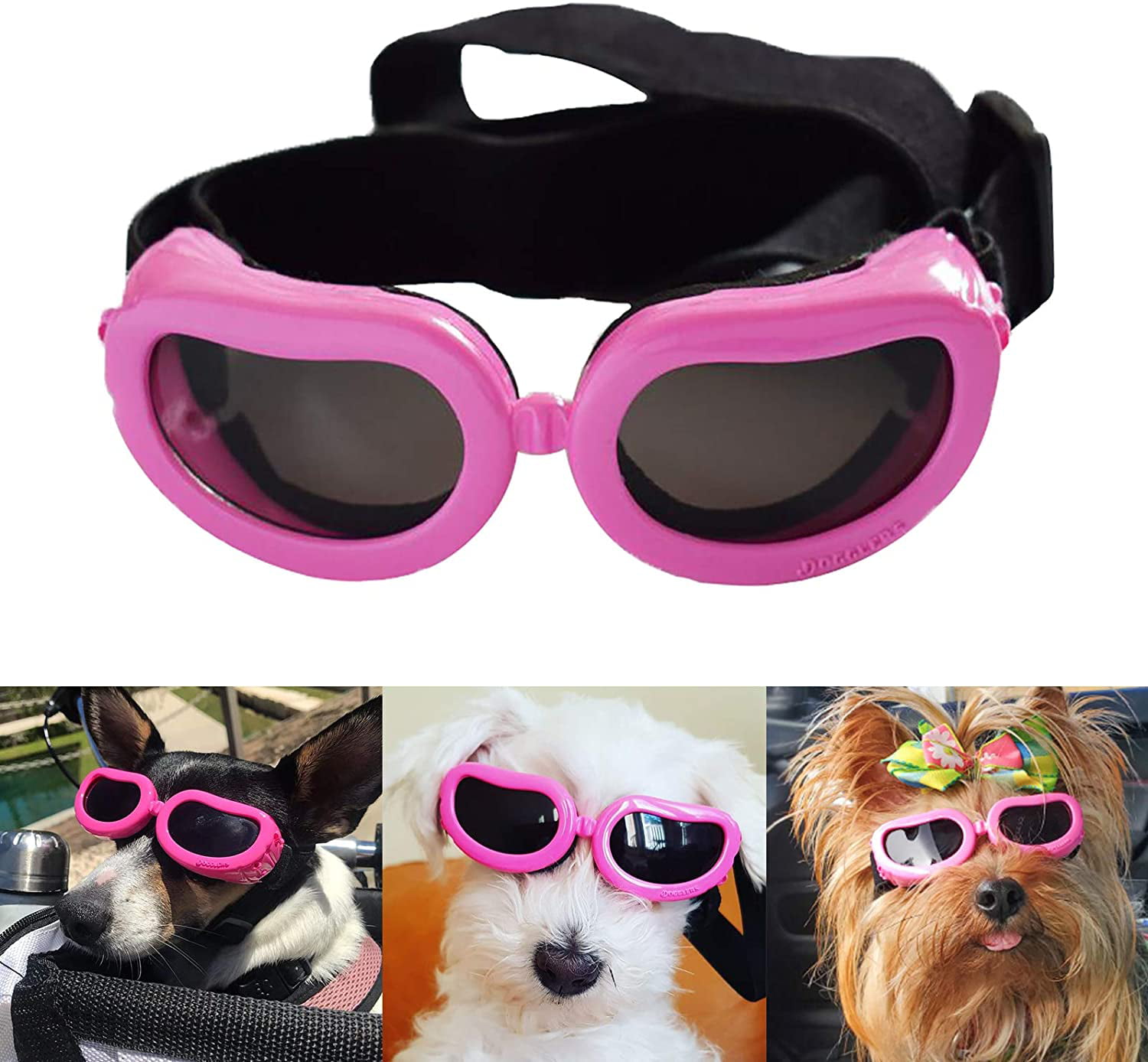 Enjoying Pet Goggles Sun Goggles Dog Sunglasses UV Protection Sun Glasses for Medium and Small Dogs 