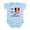 Sky Blue, variant on CafePress - Half Romanian Half American Body Suit - Baby Light Bodysuit, Size Newborn - 24 Months