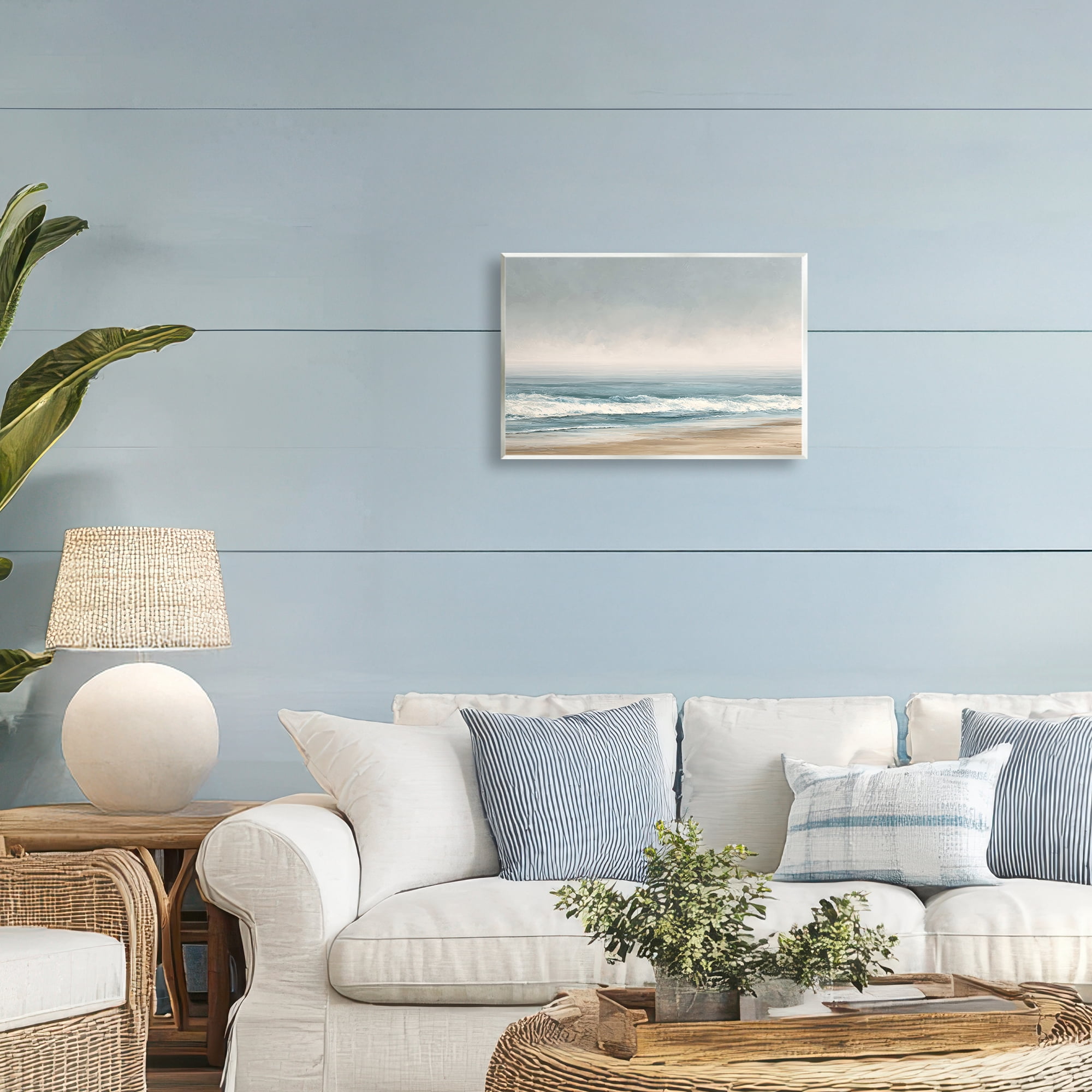 Stupell Industries Tranquil Mist Beachscape Wall Plaque Art, design by Jacky Ngan