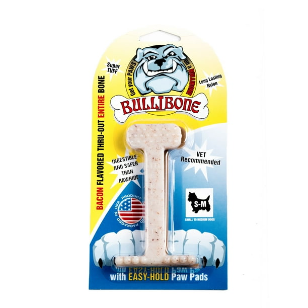 BULLIBONE Bacon Flavored Dental Hygiene Dog Chew Toys, Small - Walmart.com
