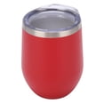 thumbnail image 3 of Copa de vino de acero inoxidable de 12 oz sin tallo, con aislamiento al vacío de doble pared y tapas para café, cócteles, helados, vino tinto, 3 of 15