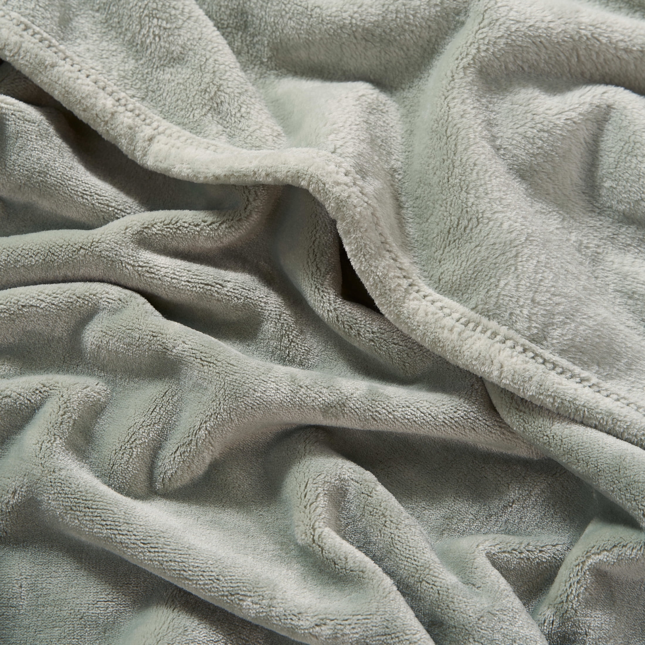The Sheet Lab Solid Plush Microfiber Throw Blanket, Desert Sage Green, 50" x 70"