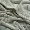 thumbnail image 3 of The Sheet Lab Solid Plush Microfiber Throw Blanket, Desert Sage Green, 50" x 70", 3 of 6