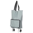thumbnail image 4 of HINTRMENT Chariot Roulant Pliable avec Roues Sac de Chariot Gris 1 Ensemble, 4 of 6