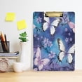 thumbnail image 5 of Acrylic Clipboards with Low Profile Clip, A4 Standard Size 9" x 12.5" File Holder for Writing Drawing, Clip Boards for Doctors Offices, Purple Butterfly Gifts, 5 of 7