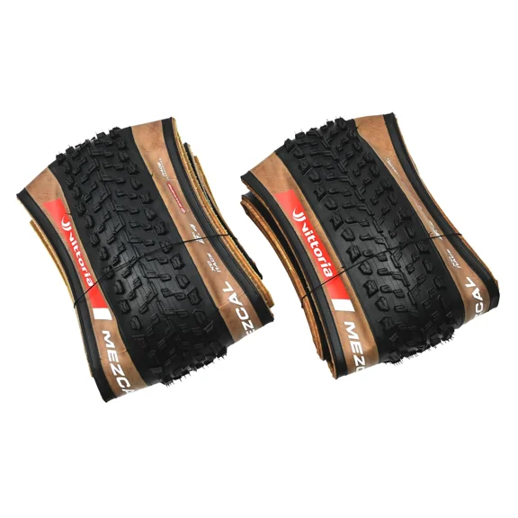Vittoria Mezcal III XC Race 29x2.4 G2.0 Tubeless Tire,Brown, 2 tires, VT3207