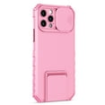 thumbnail image 3 of Decase For iPhone 11 Pro,Shockproof Telescopic Stand Hard PC Back Cover with Slide Camera Lens Protector Case,Pink, 3 of 12