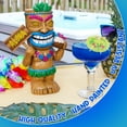 Solar Garden Tiki Statues (Set of 3); SolarPowered Hawaiian Luau Party