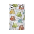 thumbnail image 1 of Camping Hanging Pocket Organizer, Continuous Illustration of Colorful Tents with Floral Ornaments and Plants Around, Printed Polyester Storage Bag with Pockets, 9" x 27", Multicolor, 1 of 2