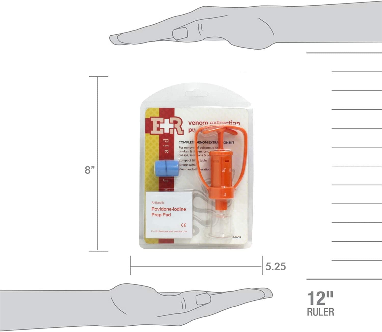 Ever Ready First Aid Snake Bite Venom Extractor Kit Latex Free - 3 Count