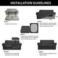 thumbnail image 5 of Easy-Going 3 Pieces Super Stretch couch cover, Loveseat size, Gray (Slipcover Only), 5 of 7