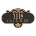 thumbnail image 1 of Whitehall Products 2018BG Grande Wall Two Line Rochelle Address Plaque, Black & Gold, 1 of 1