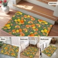 thumbnail image 6 of Orange Lemons 2'x3' Washable Rug, Summer Botanical Elegant Pastoral Watercolor Non-Slip Soft Doormat Area Rugs for Entrance Bathroom Bedsides, Carpet for Kitchen Bedroom, Entryway Floor Mat, 6 of 9