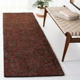 thumbnail image 3 of SAFAVIEH Soho Trinity Floral Wool Area Rug, Chocolate/Red, 5' x 8', 3 of 9
