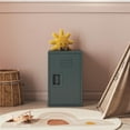 thumbnail image 3 of Max & Finn Casey Kids Stackable Mini Metal Storage Locker, Hunter Green, 3 of 13
