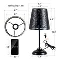 thumbnail image 3 of Mini Lampe de Table à Commande Tactile, Â Lampe de Chevet à 3 Niveaux de Gradation, Lampe Décorative de Table de Nuitâ pour Chambre, Salon, Abat-Jour en Métal Noirâ Éclairage de Forêt, Ampoule Incluse, 3 of 5