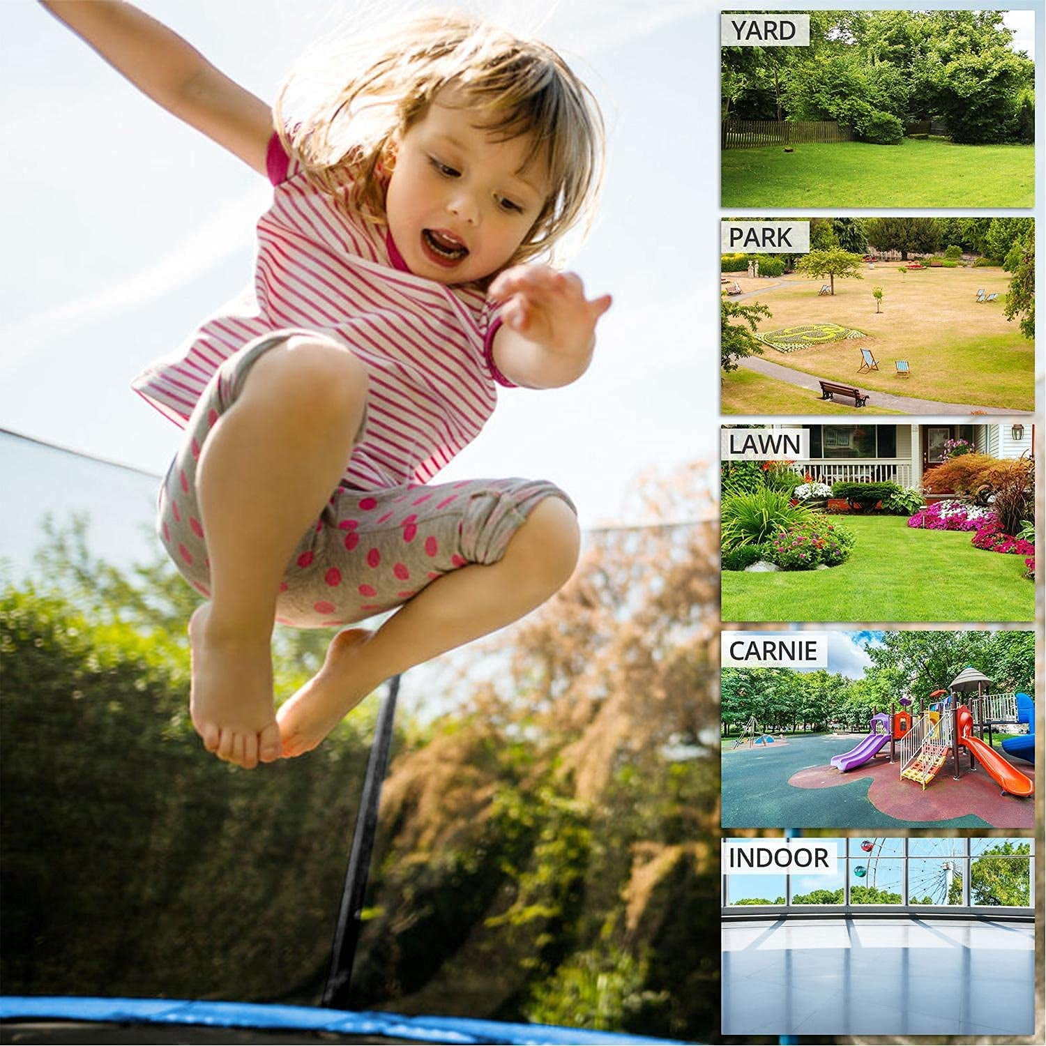 Famispick 990LBS 12FT Trampoline for Kids Adults with Safety Enclosure Net and Ladder,ASTM Test Approved Outdoor Heavy-Duty Trampoline