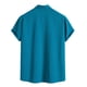 thumbnail image 3 of Men's Spring Summer Casual Solid Color Short Sleeve Shirt Loose Turn-down Collar ShirtXL, 3 of 3