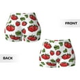 thumbnail image 5 of Fotbe Hand Drawn Strawberry Seamless Shorts, Womens Workout Shorts High Waist Stretch Booty Short for Gym/Yoga/Running/Biking-X-Large, 5 of 9
