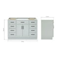 thumbnail image 3 of Ariel Hepburn 48 In. Single Sink Base Cabinet In Grey, 3 of 10