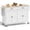 White, variant on ZIVACATE Rolling Kitchen Island with Drop Leaf and Storage Large 53 in Movable Kitchen Carts White